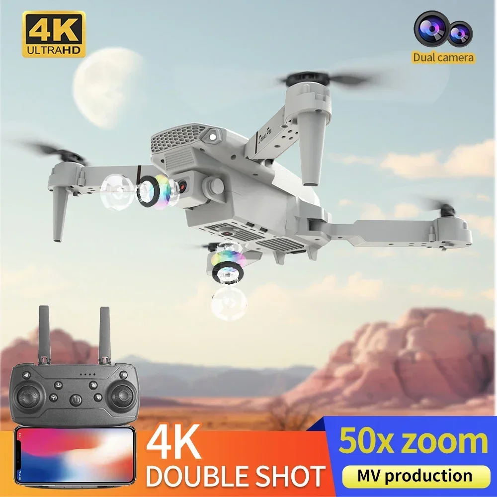 Drone Kit Tricopter - 4K HDカメラ搭載 E88ミニドローン WiFi FPV 折りたたみ式クアッドコプター
